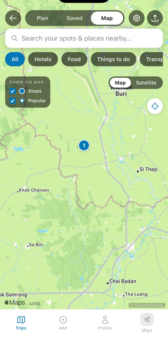 ConMigo map with layer filters